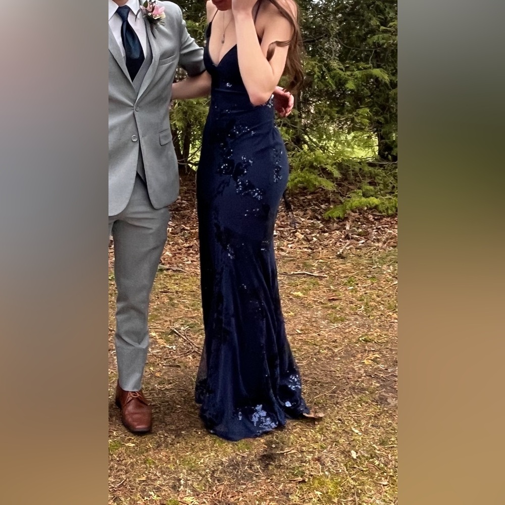 Lulus Dark Blue Prom Dress
